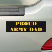 Bumpersticker Proud Army (Op auto)