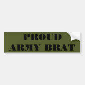 Bumpersticker Proud Army Brat (Voorkant)