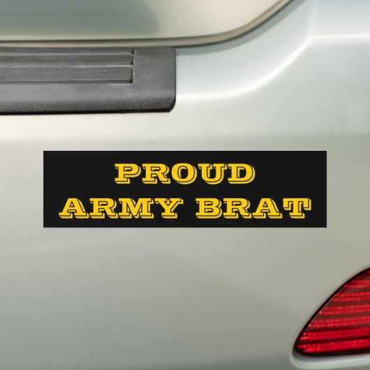 Bumpersticker Proud Army Brat (Op auto)