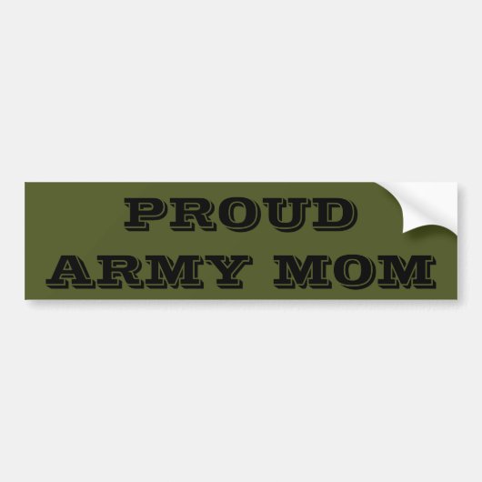 Bumpersticker Proud Army Mam (Voorkant)