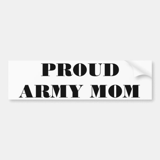 Bumpersticker Proud Army Mam (Voorkant)
