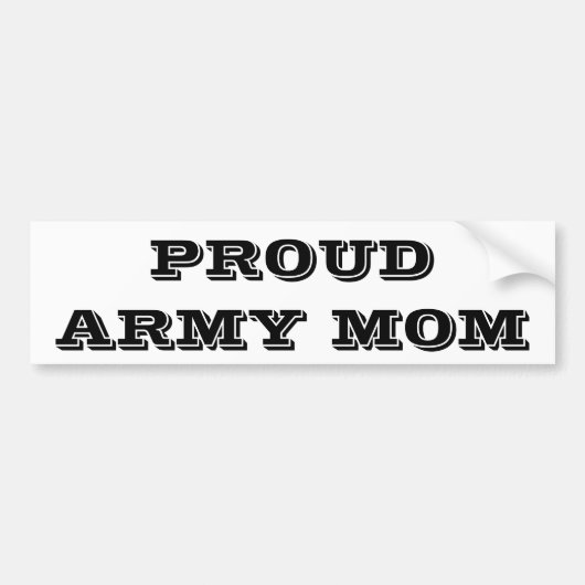 Bumpersticker Proud Army Mam (Voorkant)