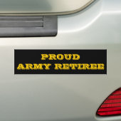Bumpersticker Proud Army Retiree (Op auto)