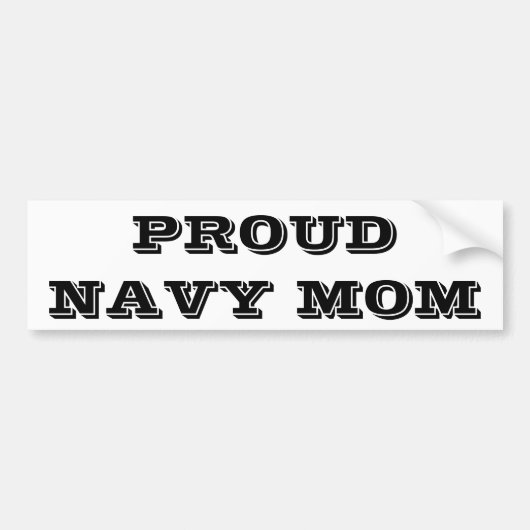Bumpersticker Proud Navy Mam (Voorkant)
