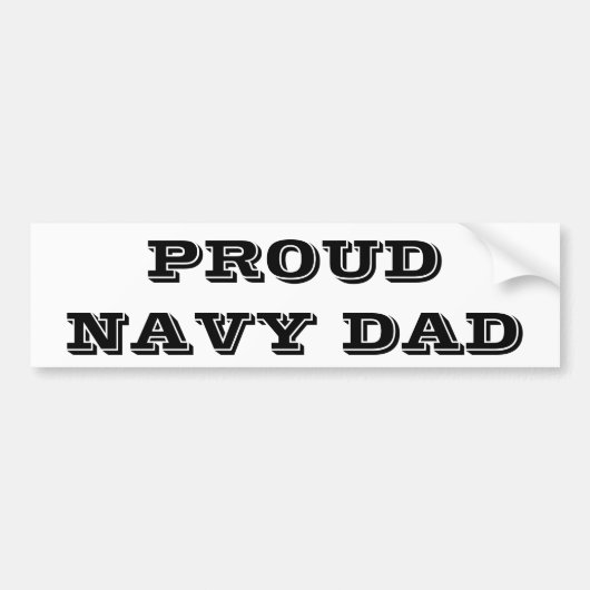 Bumpersticker Proud Navy Pap (Voorkant)
