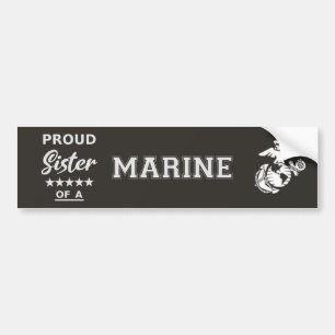Bumpersticker (Proud Sister of a MARINE)