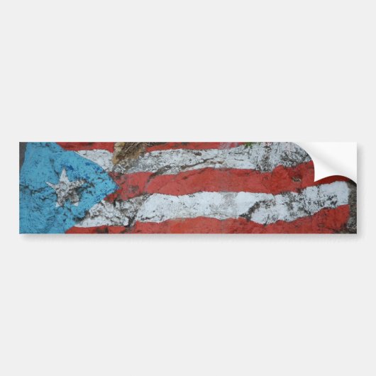 Bumpersticker Puerto Rico Flag (Voorkant)