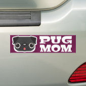 Bumpersticker Pug Ma (Op auto)