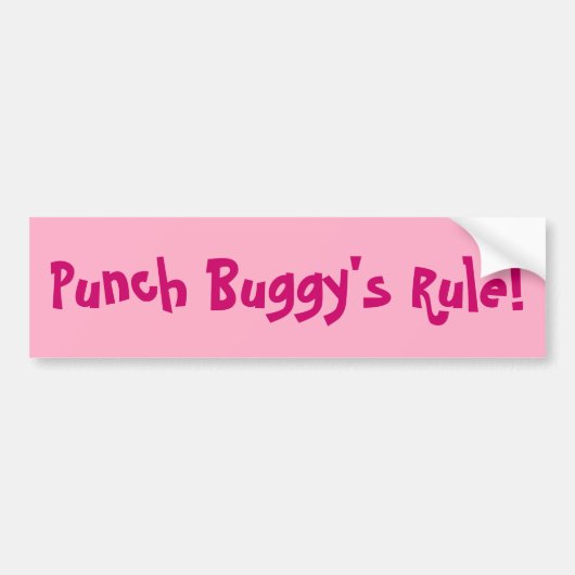 Bumpersticker: Punch Buggy's Rule Bumpersticker (Voorkant)