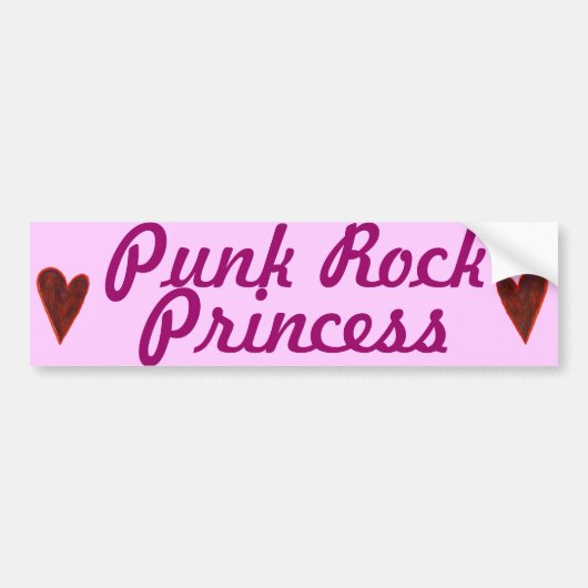 Bumpersticker "Punk Rock Princess" (Voorkant)