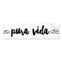Bumpersticker Pura Vida Wave Costa Rica