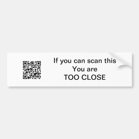 Bumpersticker QR-code - Humor (Voorkant)