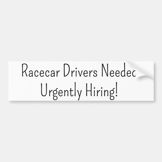 Bumpersticker Race Car Drivers (Voorkant)