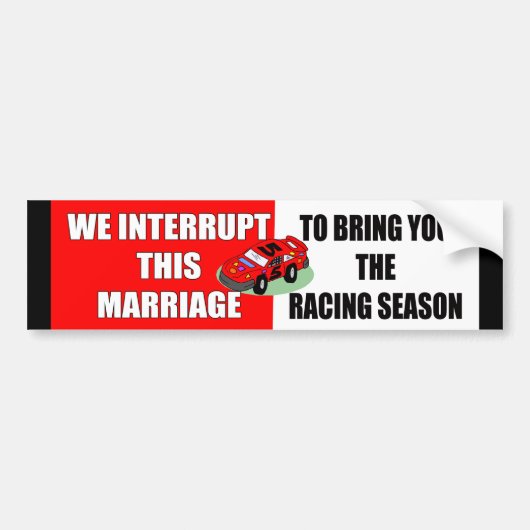 Bumpersticker Racing Season (Voorkant)