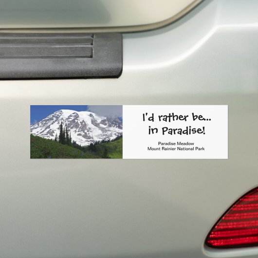 Bumpersticker Rainier Paradise Meadow (Op auto)