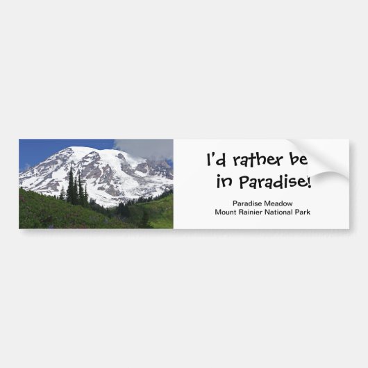 Bumpersticker Rainier Paradise Meadow (Voorkant)