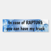 Bumpersticker Rapture (Voorkant)