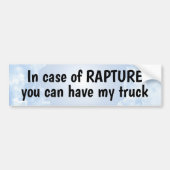 Bumpersticker Rapture (Voorkant)
