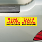 Bumpersticker recallgavin2020 (Op auto)