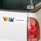 Bumpersticker regenboogvogels (Op Truck)