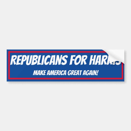 Bumpersticker republikeinen voor Harris (Voorkant)