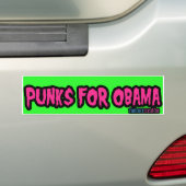 Bumpersticker RiotCore "Punks for Obama" (Op auto)