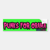 Bumpersticker RiotCore "Punks for Obama" (Voorkant)