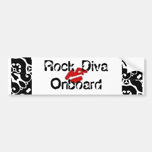 Bumpersticker "Rock Diva Onboard" (Voorkant)