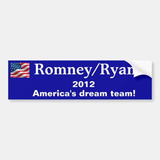 Bumpersticker Romney/Ryan 2012 (Voorkant)