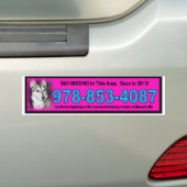 bumpersticker roze (Op auto)