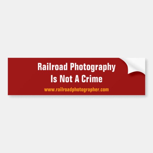 Bumpersticker - RR-fotografie is geen misdaad (Voorkant)