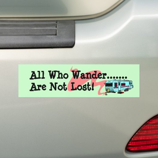Bumpersticker RV-travelaanhangwagen (Op auto)