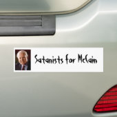 Bumpersticker: Satanisten voor McCain Bumpersticker (Op auto)