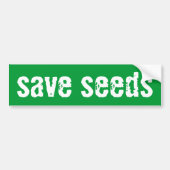 Bumpersticker "Save Seeds" (Voorkant)