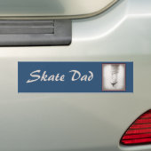 Bumpersticker "Schaats papa" (Op auto)