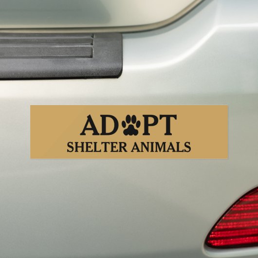 Bumpersticker "Schuddieren adopteren" (Op auto)