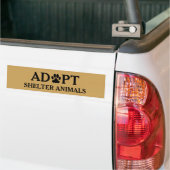 Bumpersticker "Schuddieren adopteren" (Op Truck)