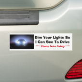 Bumpersticker - Schuif uw lichten zodat ik het kan (Op auto)