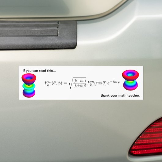 bumpersticker, sferische harmonica bumpersticker (Op auto)