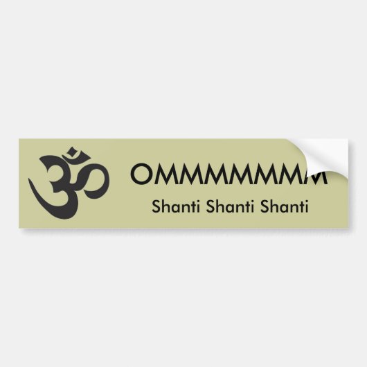Bumpersticker-Shanti Shanti Shanti Shanti Bumpersticker (Voorkant)