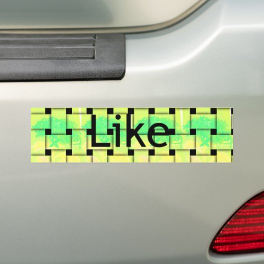 Bumpersticker Sjabloon Auto Bumpersticker (Op auto)