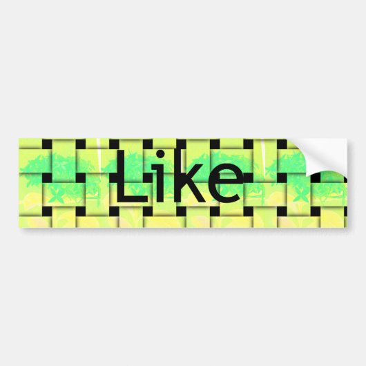 Bumpersticker Sjabloon Auto Bumpersticker (Voorkant)