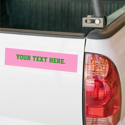 Bumpersticker Sjabloon, roze FF99CC achtergrond (Op Truck)