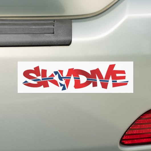 BUMPERSTICKER SKYDIVE BELGIË (Op auto)