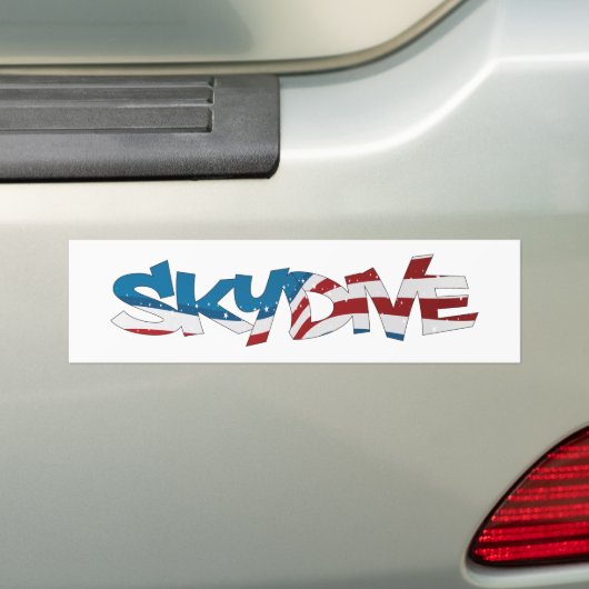 Bumpersticker SKYDIVE USA (Op auto)