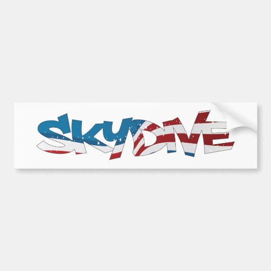 Bumpersticker SKYDIVE USA (Voorkant)