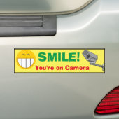 Bumpersticker - Smile Je bent op Camera (Op auto)