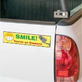 Bumpersticker - Smile Je bent op Camera (Op Truck)
