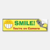Bumpersticker - Smile Je bent op Camera (Voorkant)