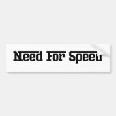 Bumpersticker - snelheid nodig (Voorkant)